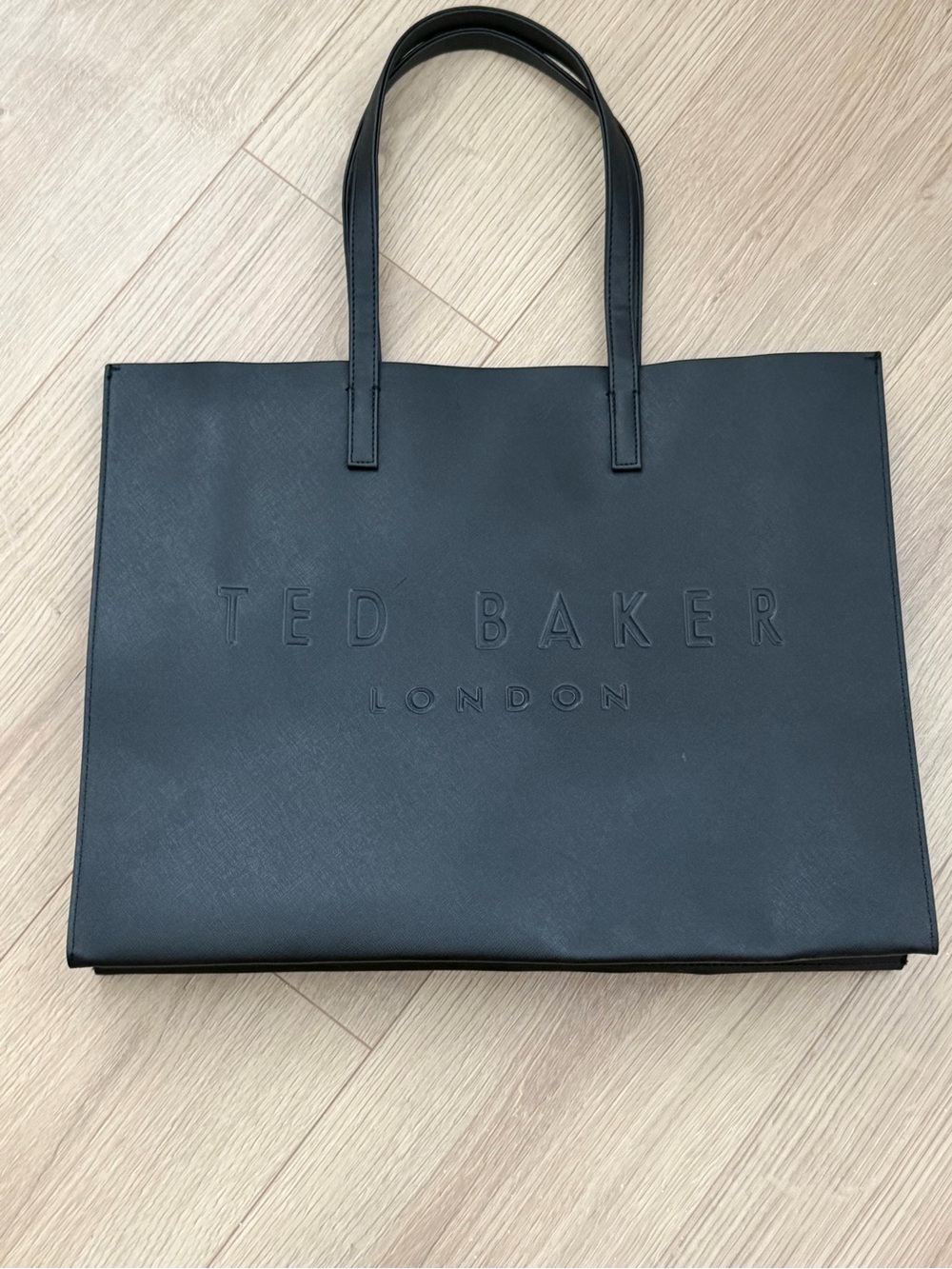 Ted Baker Black Embossed Logo Tote